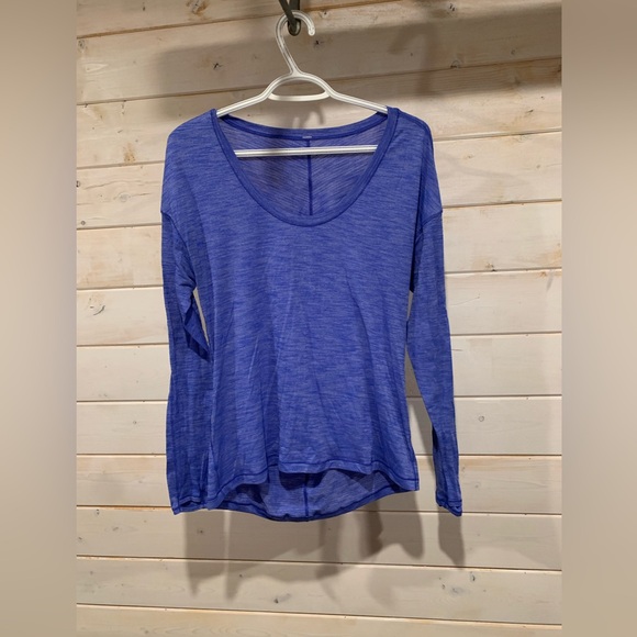 Lululemon | Meant To Move Long Sleeve in Heathered Blazer Blue - Picture 2 of 8